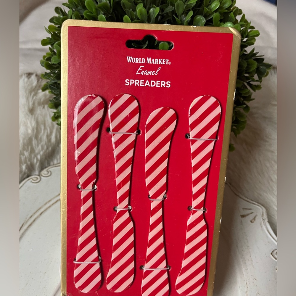World Market Red and White Striped Spreaders